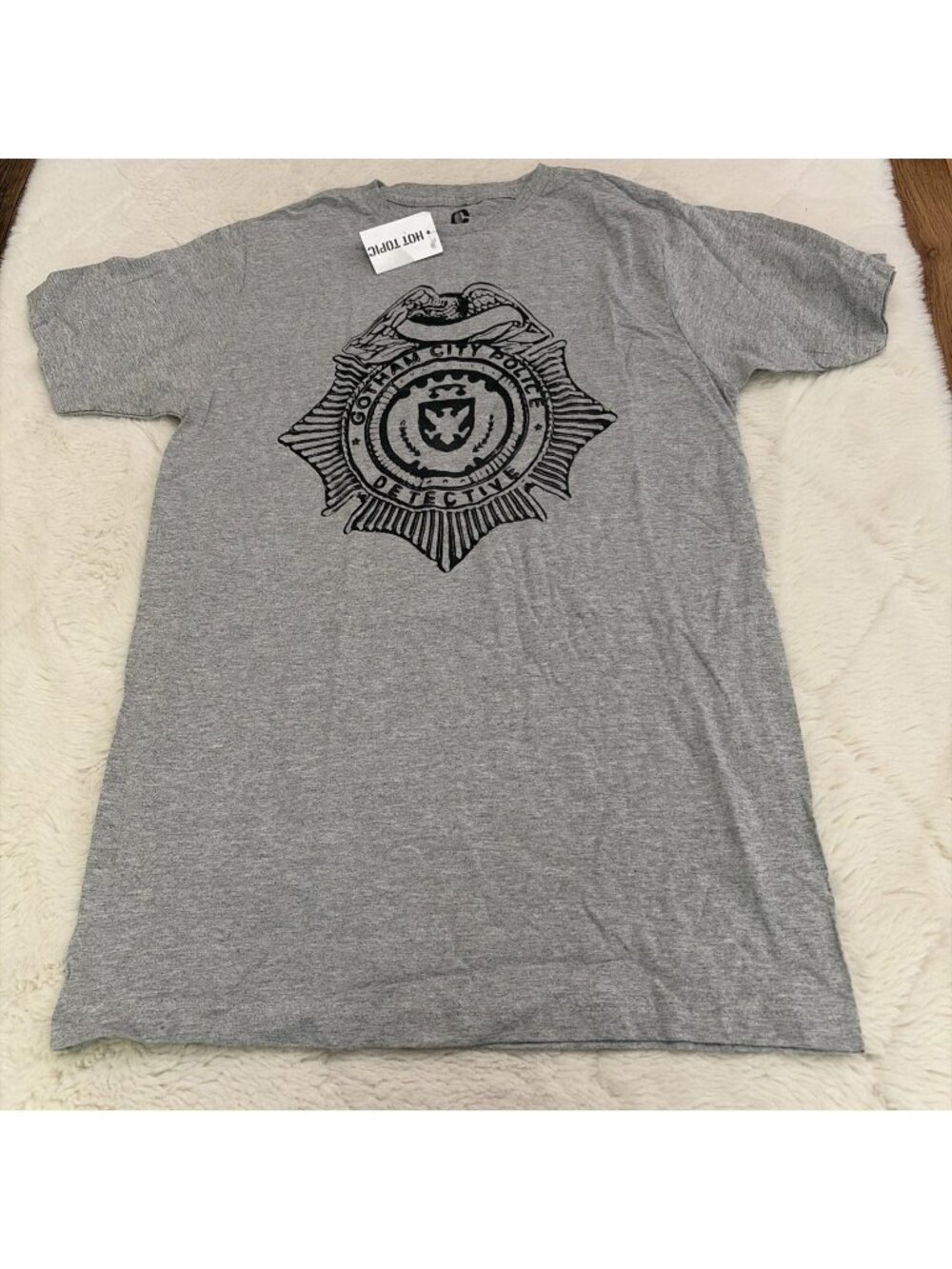 Hot Topic Womens Gotham City Police Detective Tee M Gray NWT DC Comic